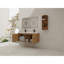Meuble-lavabo mural 48 po avec double lavabo et support de rangement, portes à fermeture en douceur