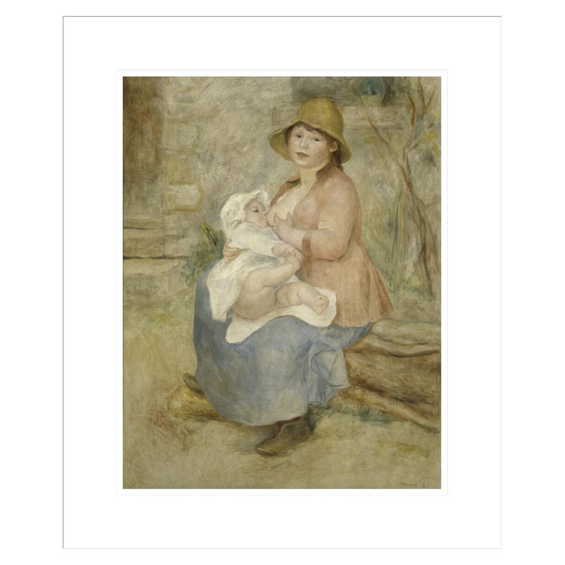 Maternité par Pierre-Auguste Renoir, impression giclée encadrée, H 21,31 po x l 17,75 po