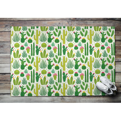 Non-Slip Floral Outdoor Doormat