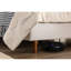 Très grand lit contemporain avec tête de lit de 54 po - Structure en métal, nécessaire de chambre à coucher, sommier tapissier requis, structure en chenille simple et élégante, mobilier simple
