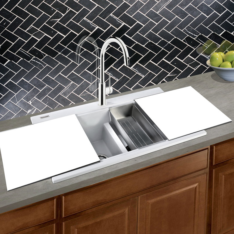 Plymouth 34'' L Double Basin Kitchen Sink