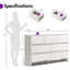 Commode moderne à 7 tiroirs avec coins courbés et conception à devant affleurant, armoire de rangement minimaliste pour chambre à coucher ou salon-1266788527