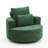 Oversized Barrel Accent Chair, 360° Swivel Round Upholstered Compression Sofa, Chenille High-Resilience Sponge, No Assembly Wide Seat-538682849
