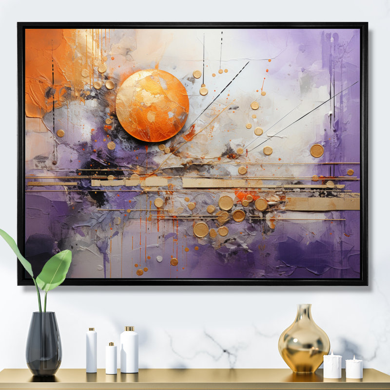 Gelasias Collage Fusion I - Imprimé, Cadre flottant noir, H 30 po x l 40 po x P 1,5 po