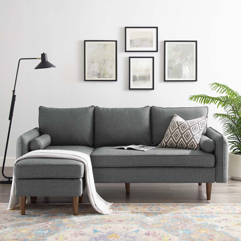 Canapé modulaire Revive par Modway, Polyester gris