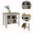 Kitchen Island, Four Legs, Three Shelves-407796616-407796621