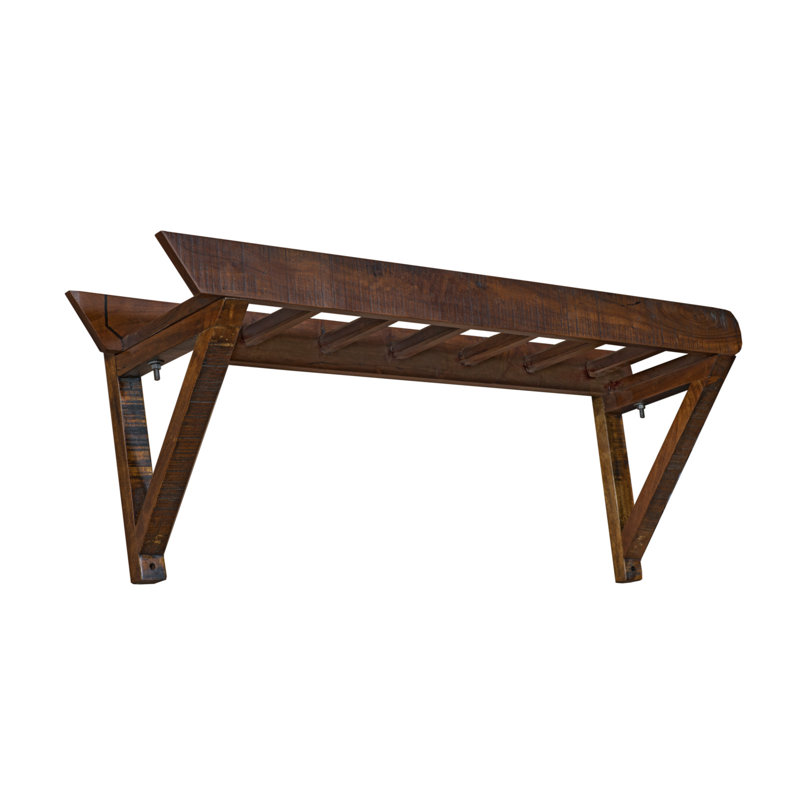 Alexandra Solid Wood Wall 12 - Hook Wall Mounted Coat Rack