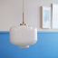 1 - Light Brown/White Schoolhouse Pendant