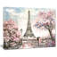 Paysage urbain «Eiffel avec fleurs roses», peinture-35109226-35109233