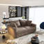 Canapé en velours côtelé moelleux avec siège convertible 4 places Cloud
