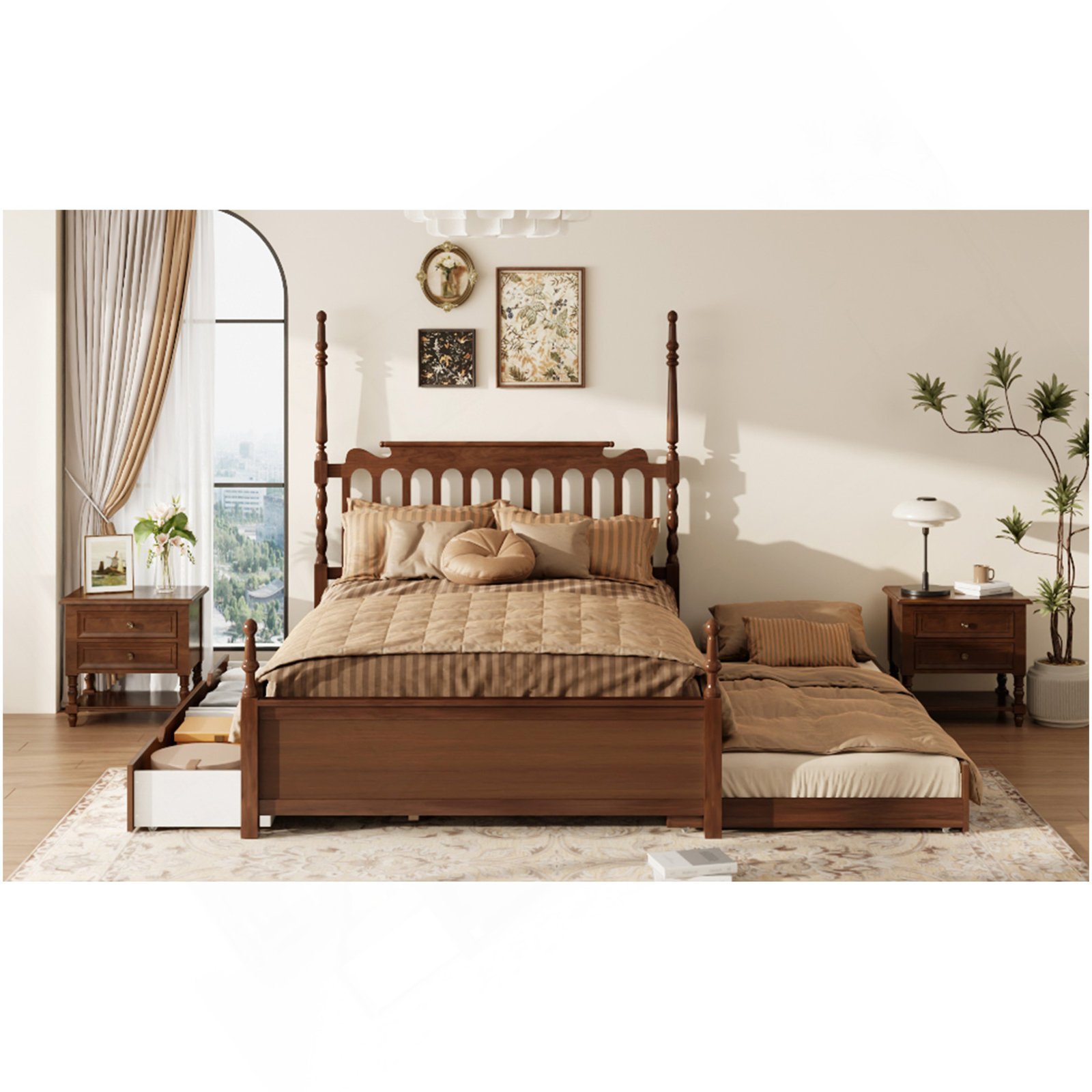 Bed, Walnut