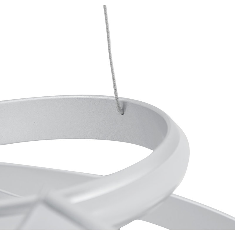 Prattsville Dimmable Integrated LED Chandelier, Matte Silver