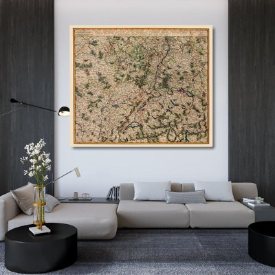 Art sur toile tendue Lark Manor ™ Visscher, titre: Moselle River Basins, Allemagne, France, Luxembourg, ITRH0004