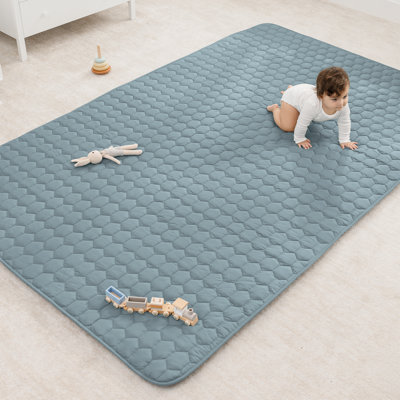 Comfy Cubs Premium Play Mat - Kids & Toddler Play Mat with Non-Slip Bottom - Plush Quilted Top Baby Mat