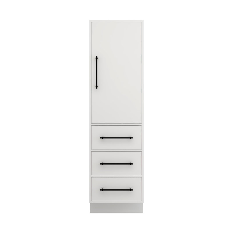 Victoria 20" Side Cabinet Freestanding, Gloss White