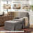 Upholstered Skirted Swivel Accent Arm Chair With Storage Ottoman-1258718067
