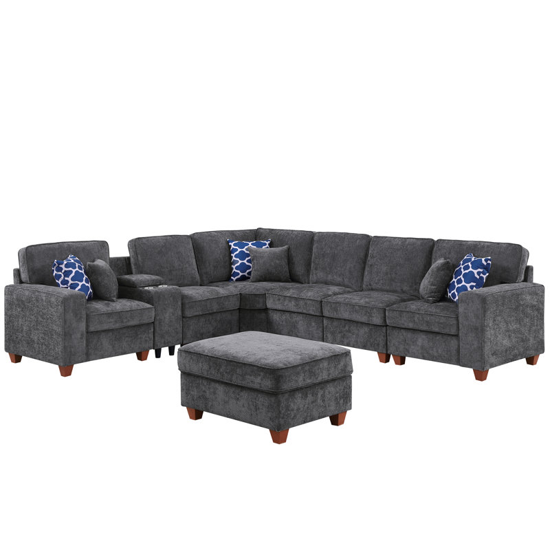 Canapé modulaire Naomi, Gray Chenille