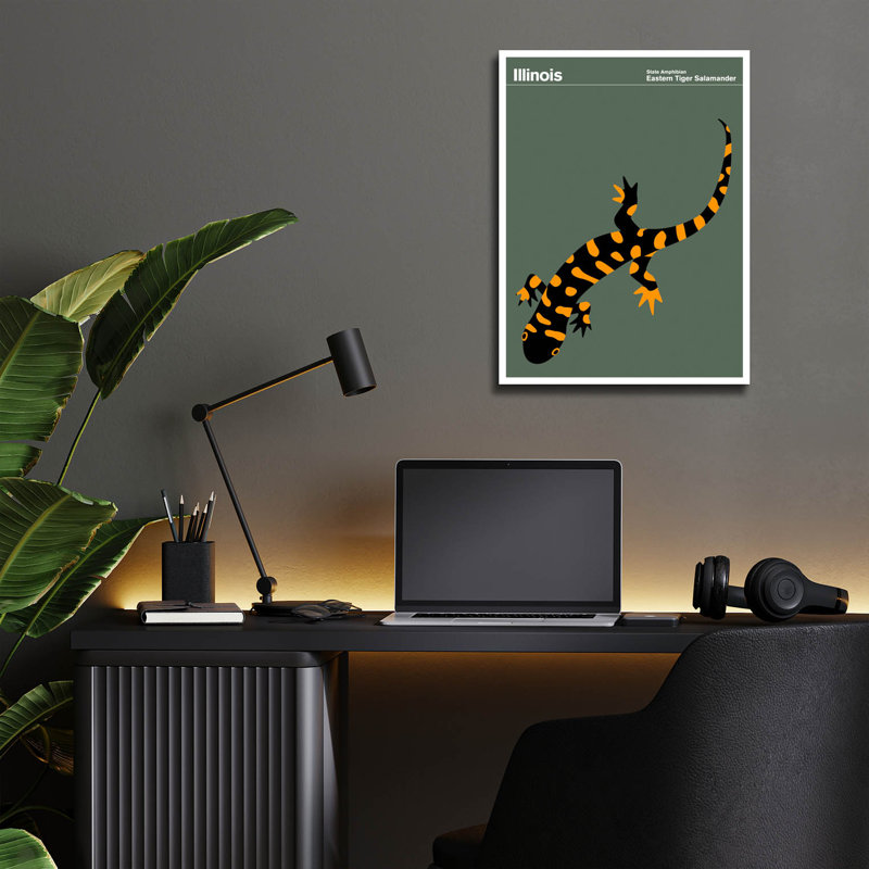 "State Posters IL" par Print Collection, H 16 po x l 12 po x P 0,13 po