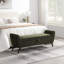 Banc de rangement moderne de 60 po avec pieds en bois Mid-Centruy-2103471142