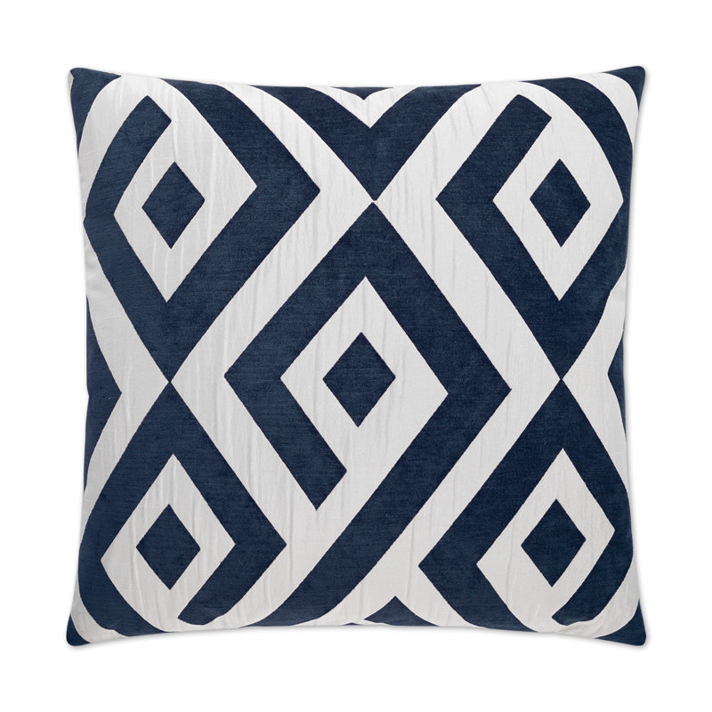 Carat Square Pillow Cover & Insert, Navy