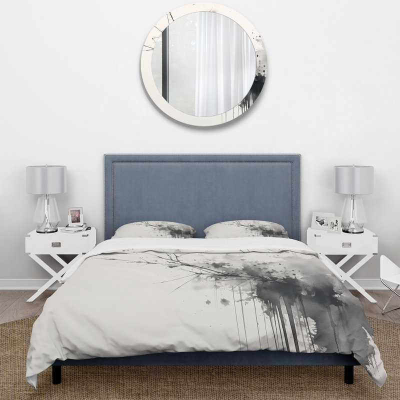 Ensemble de housse de couette noir et blanc Pure Serenity I - Abstract Minimalisme