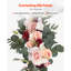 Ensemble de fleurs artificielles pour arche de mariage, fleurs roses avec voilages (lot de 5) - 2 compositions florales, 3 voilages, idéal pour la décoration de bouquets de cérémonie et de fond de réception.-116416126-116416127