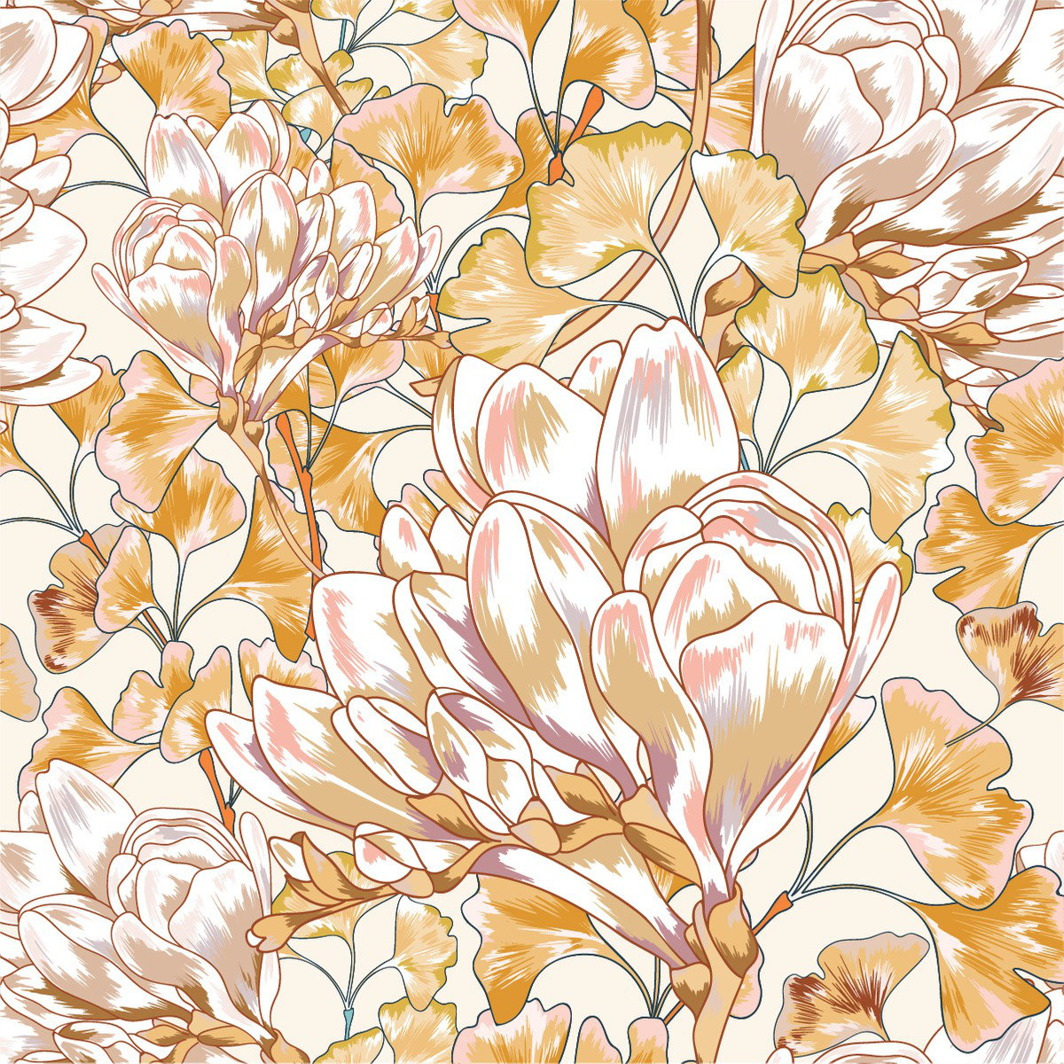 Red Barrel Studio® Large Flowers 10.4' L x 25" W Peel and Stick ...