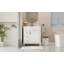 Meuble-lavabo de 30 po avec lavabo en céramique, petite armoire de salle de bain, design moderne avec 2 tiroirs et tablette réglable-129184428
