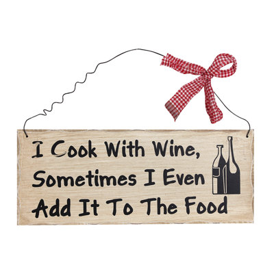 Décoration murale «I Cook with Wine»