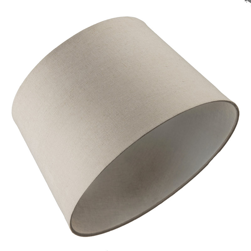 Designer Naturally Textured Linen Lamp Shade In Drum Shape By