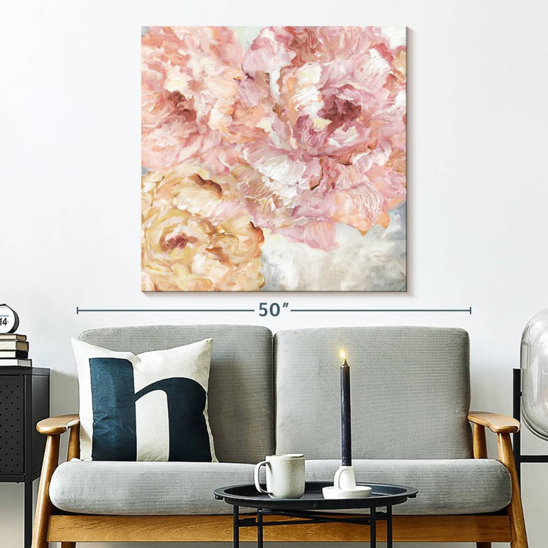 Contemporary Peonies I, 33" H x 33" W