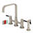Kingston Brass Kaiser Two-Handle 4-Hole Deck Mount Bridge Kitchen Faucet with Brass Side Sprayer-101180776
