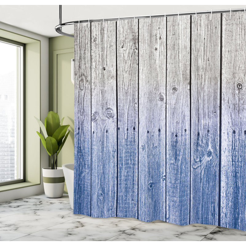 Shower Curtain with Hooks Included, 69"H x 75"W, Moonstone Blue
