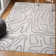 Sauvanne Modern Scandinavian Graphic Lines High-Low White/Light Gray Rug