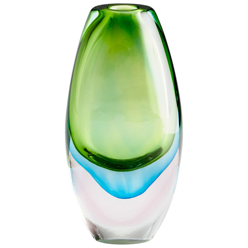 Canica Glass Table Vase, 12" H x 6" W x 4" D