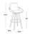 Whitacre 29" Fabric Swivel Stool-476521298