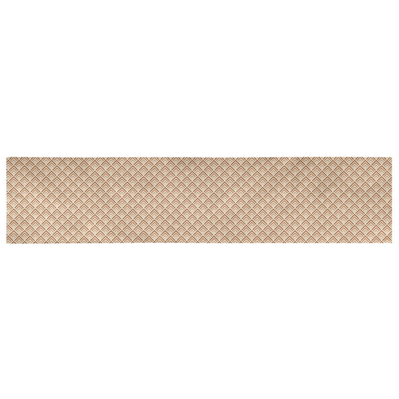 Chemin de table géométrique Avicia, 91,5 po x 17,5 po, Polyester, Jaune et orange