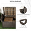 Banc de rangement en osier brun Outsunny-110145328