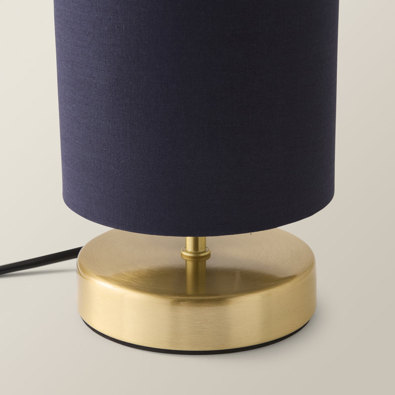 Romica Metal Table Lamp, Navy, Yes, Brushed Gold
