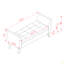 Banc de lit 51,5 po avec velours de rangement