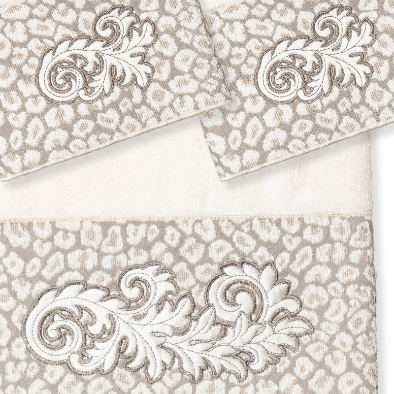  3 Piece Turkish Cotton Towel Set, Cream