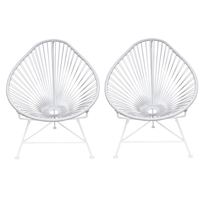 Double chaise de patio Acapulco, Blanc