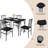 Dining Table Set For 4, Small Spaces Kitchen Table & Chairs With Wood Top & Metal Legs, Compact Dining Kitchen Table Set For Apartments, Sturdy & Space-Saving-1112743701-1112743706
