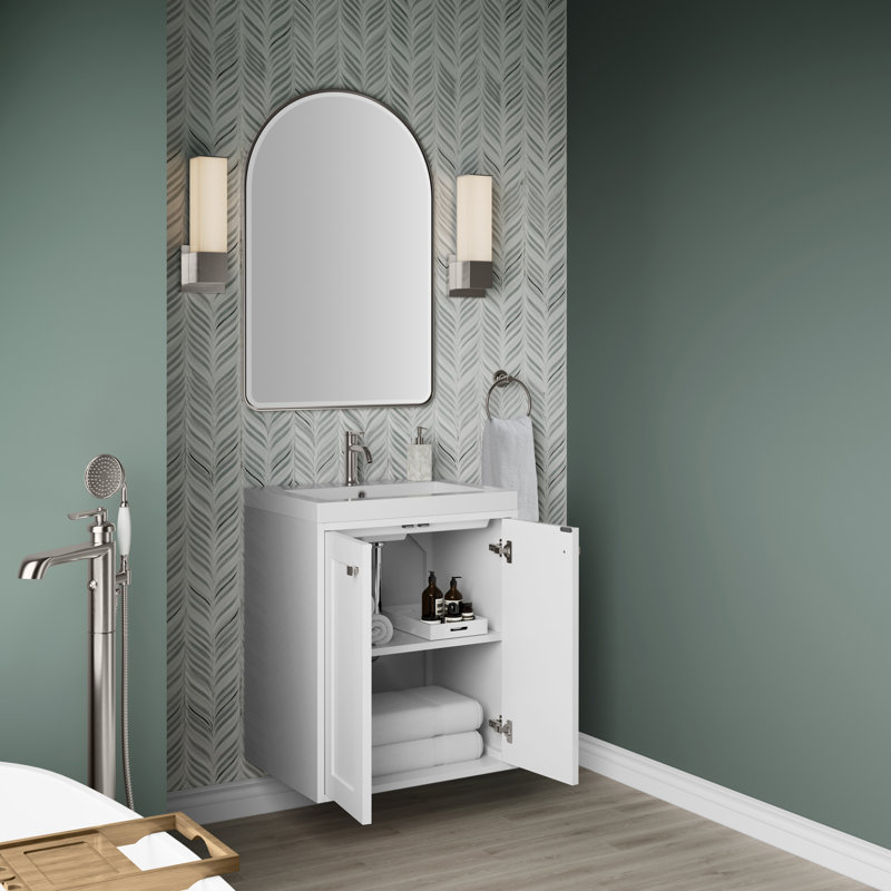 Chianti 24'' W Single Vanity, Glossy White