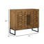 Buffet décoratif Osin, façade de porte tissée, brun naturel de 41 pouces