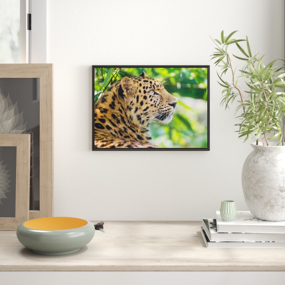 Gerahmtes Wandbild prächtiger LeopardSchatten