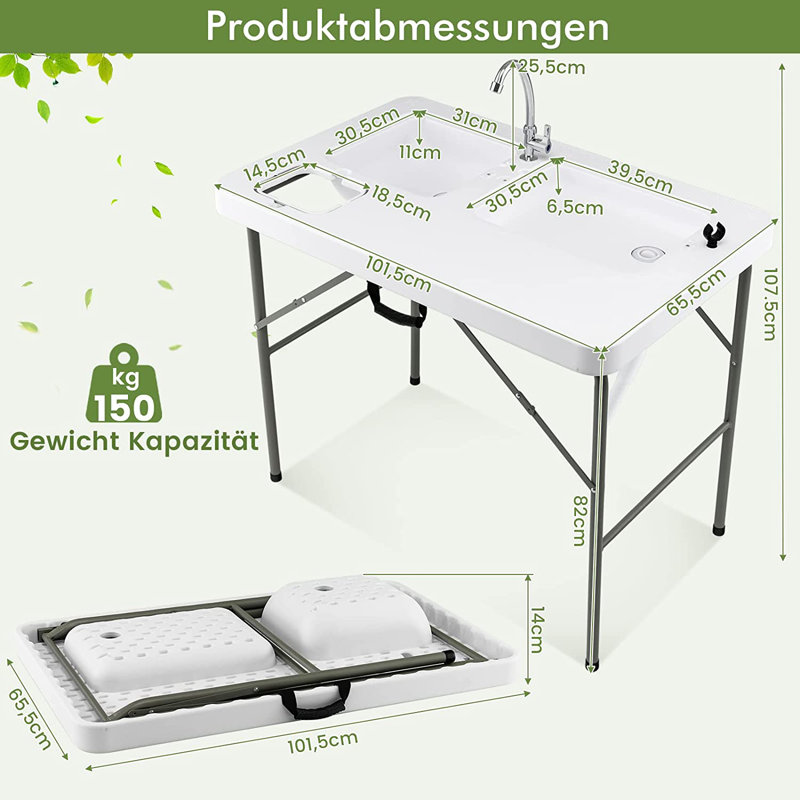 Anicetas 101.5cm Rectangular Folding Table