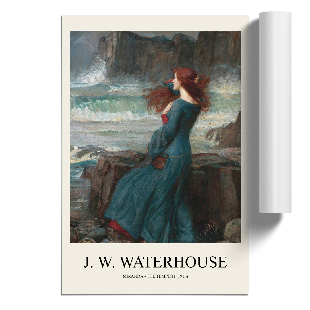 Miranda the Tempest Print by John William Waterhouse - Frameless Print
