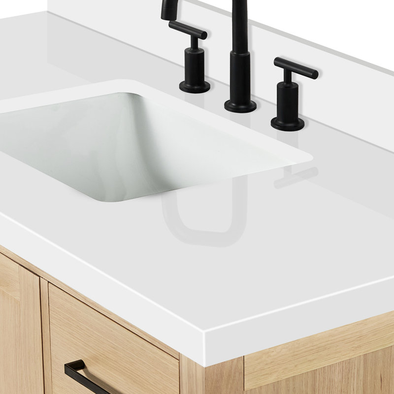 Ensemble de meuble-lavabo simple 48 po Cambridge, Chêne, Rectangular