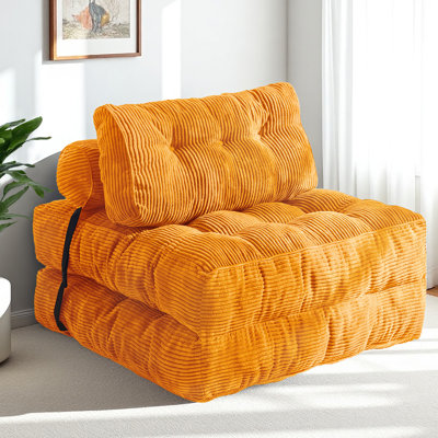 Medium Corduroy Bean Bag Chair,fold floor Bean Bag sofa bed by Trule